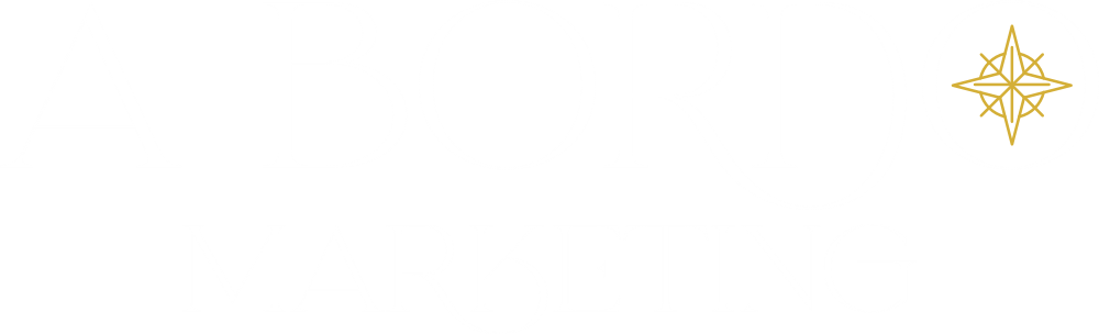 abordo marketing logo blanco dorado